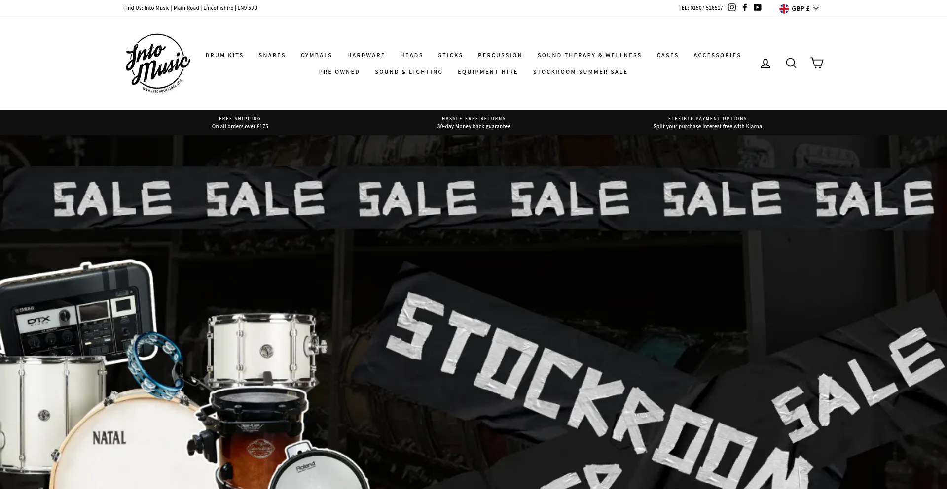 Intomusicstore.com Screenshot
