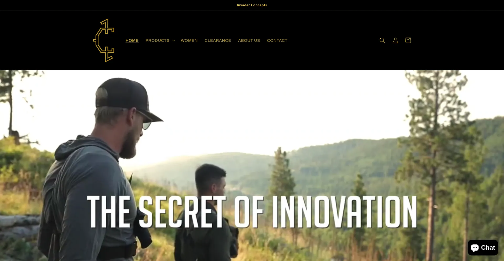 Website screenshot of Invaderconcepts.com