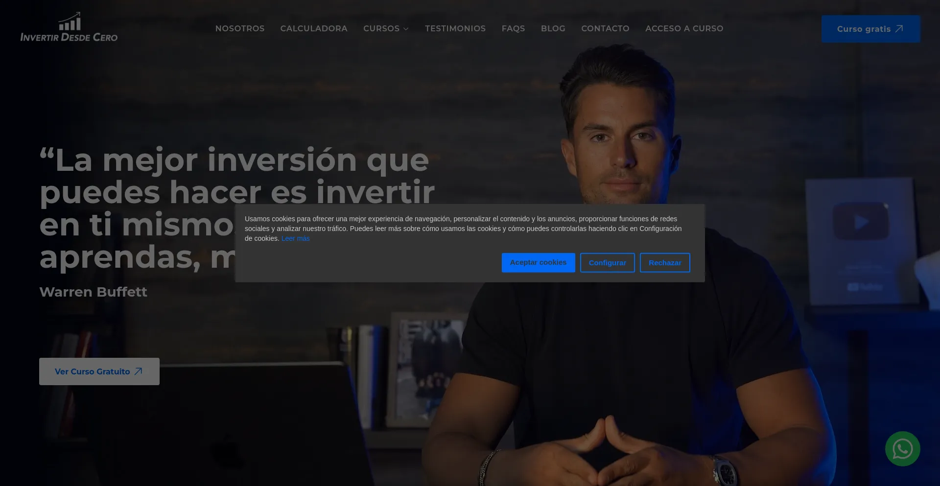 Website screenshot of Invertirdesdecero.com