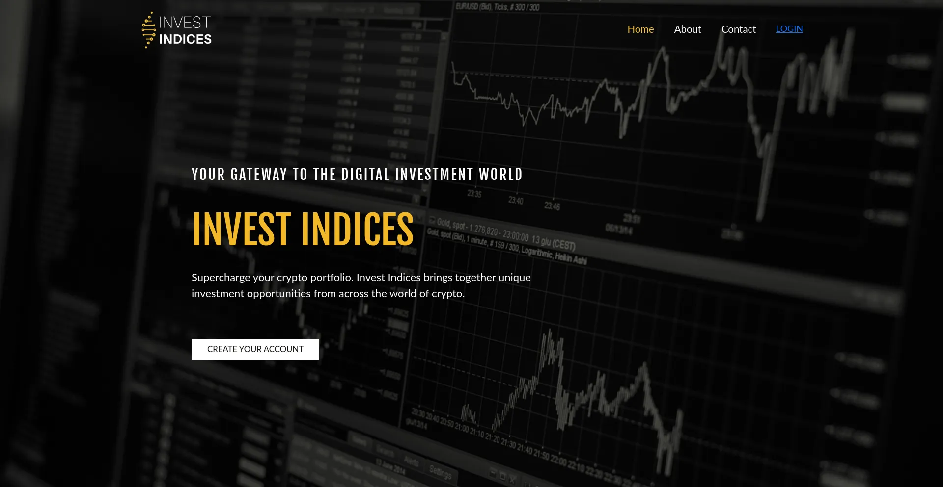 Website screenshot of Invest-indices.com