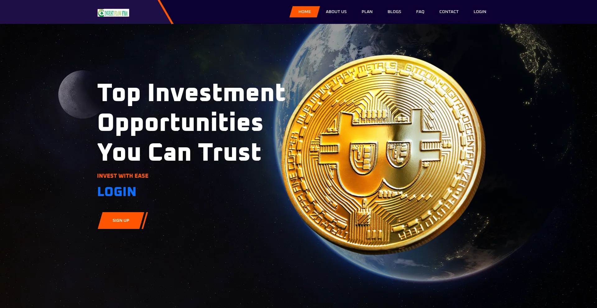 Website screenshot of Investflowfx01.com