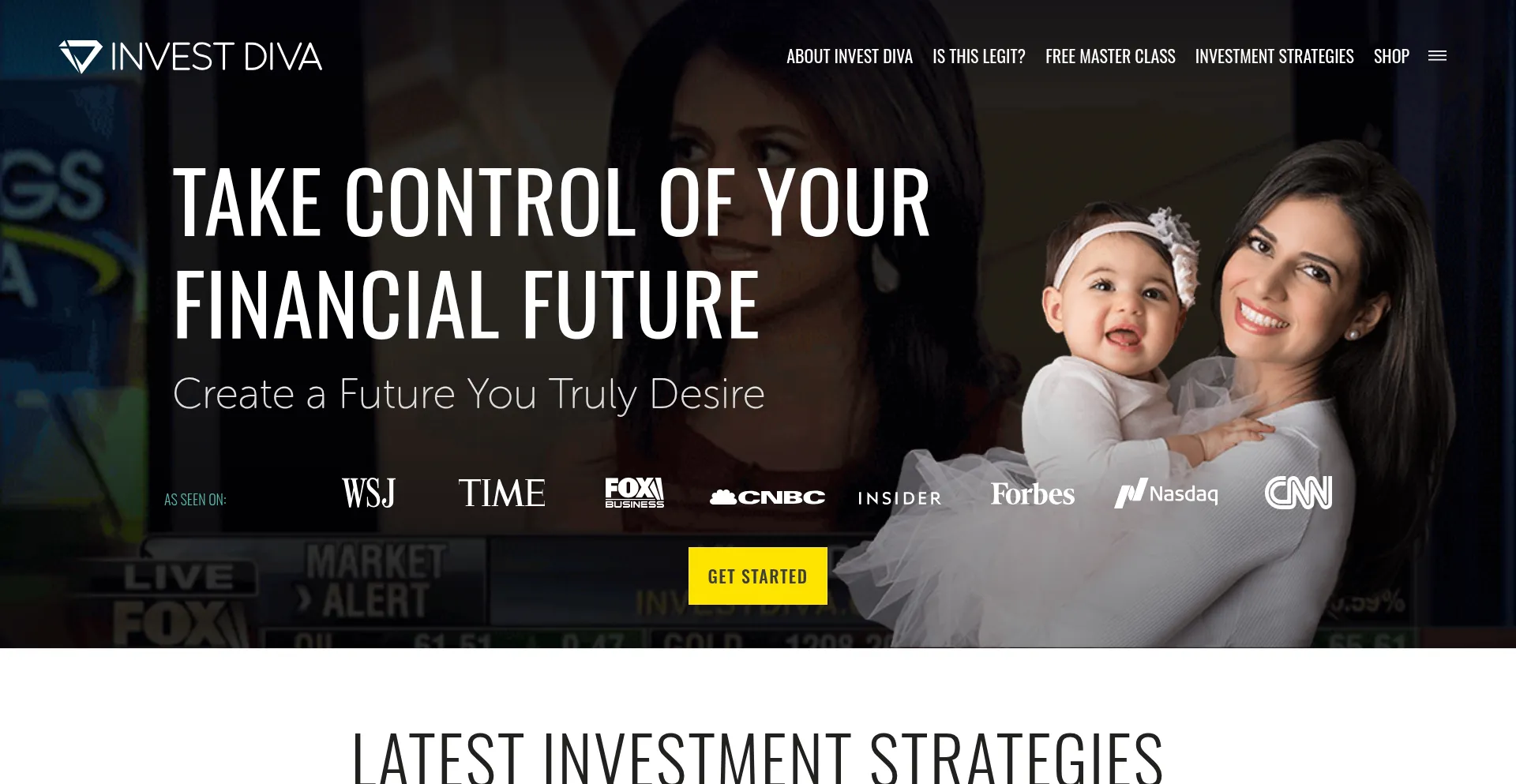 Website screenshot of Investingdiva.com