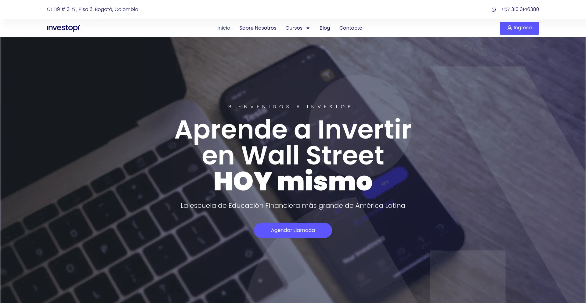 Website screenshot of Investopi.com