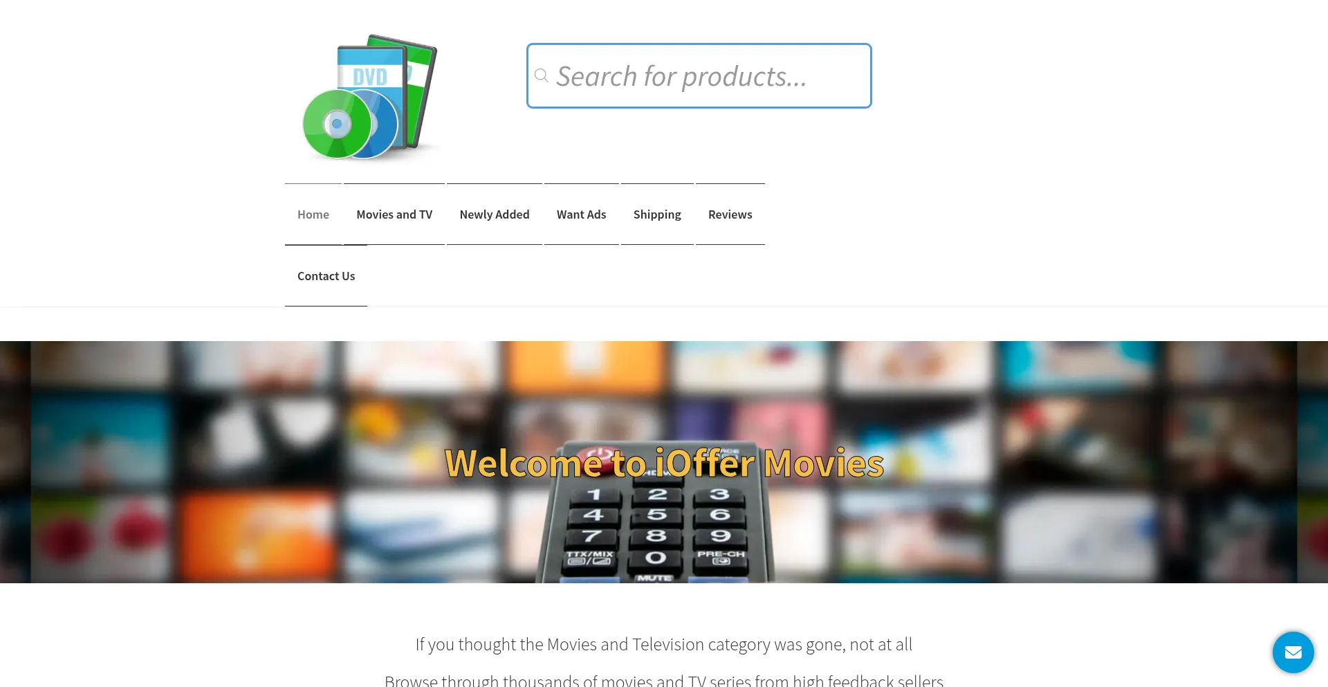 Website screenshot of Ioffer-movies.com