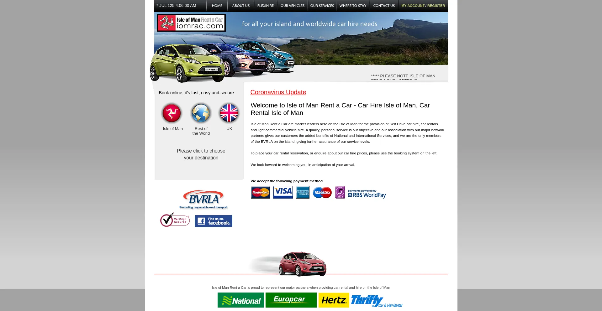 Website screenshot of Iomrac.com