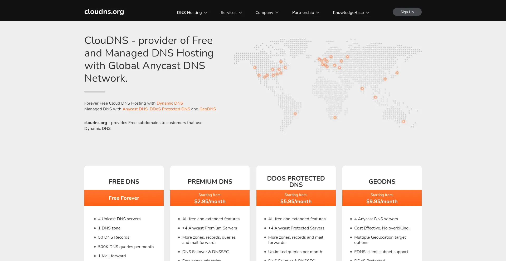 Website screenshot of Ip-ddns.com