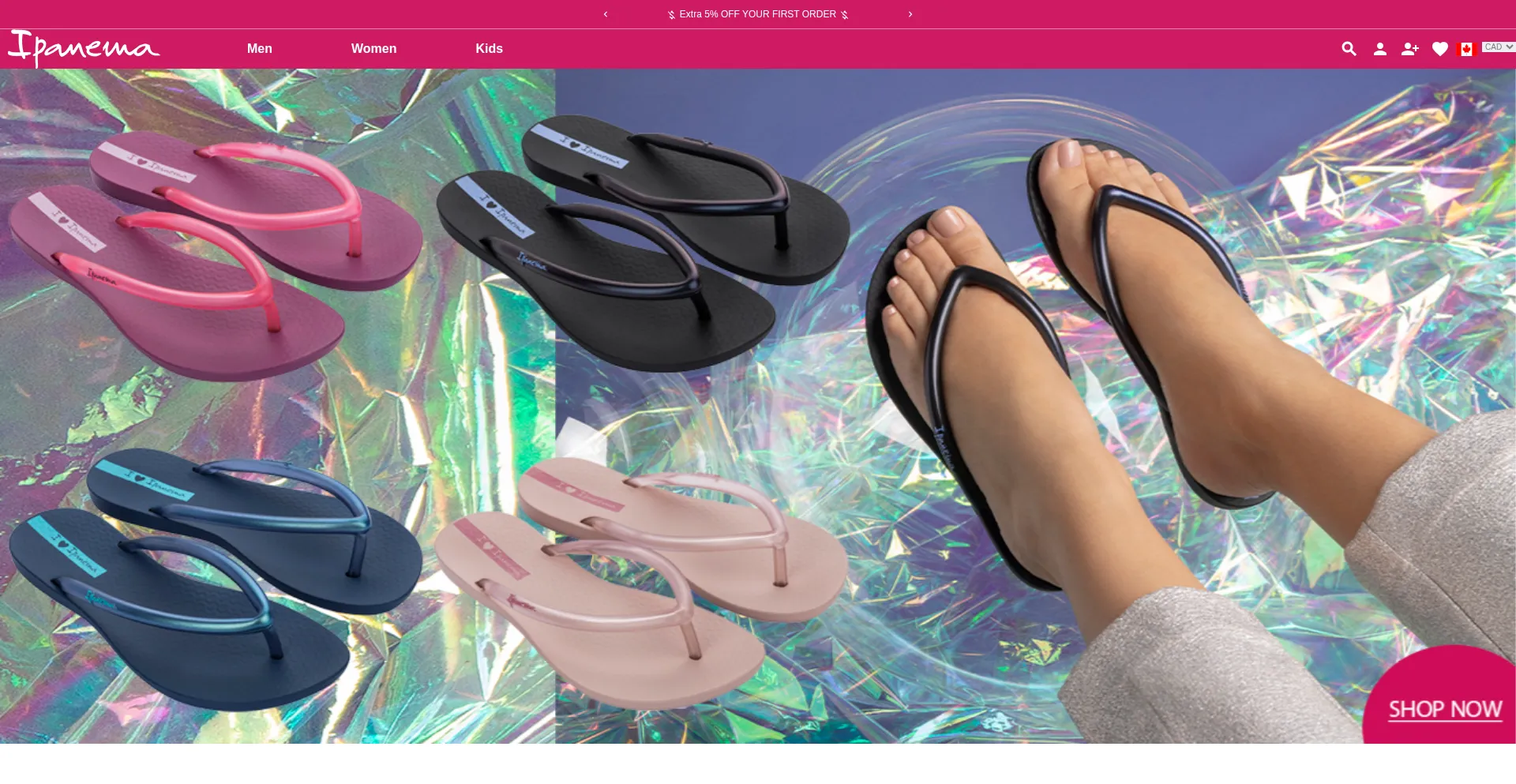 Website screenshot of Ipanemacanadaoutlet.com