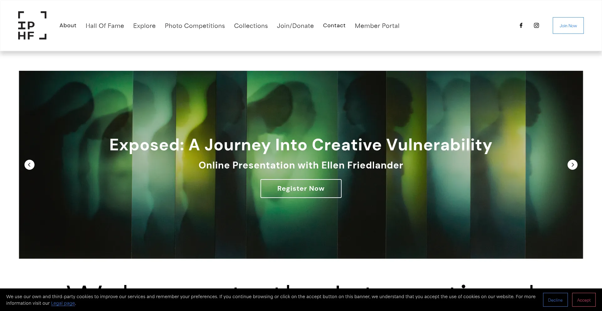 Website screenshot of Iphf.org