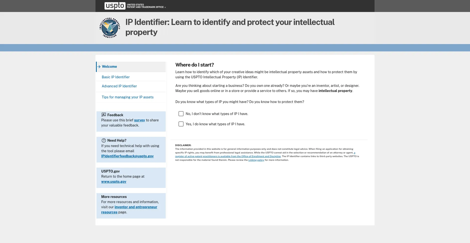 Ipidentifier.uspto.gov