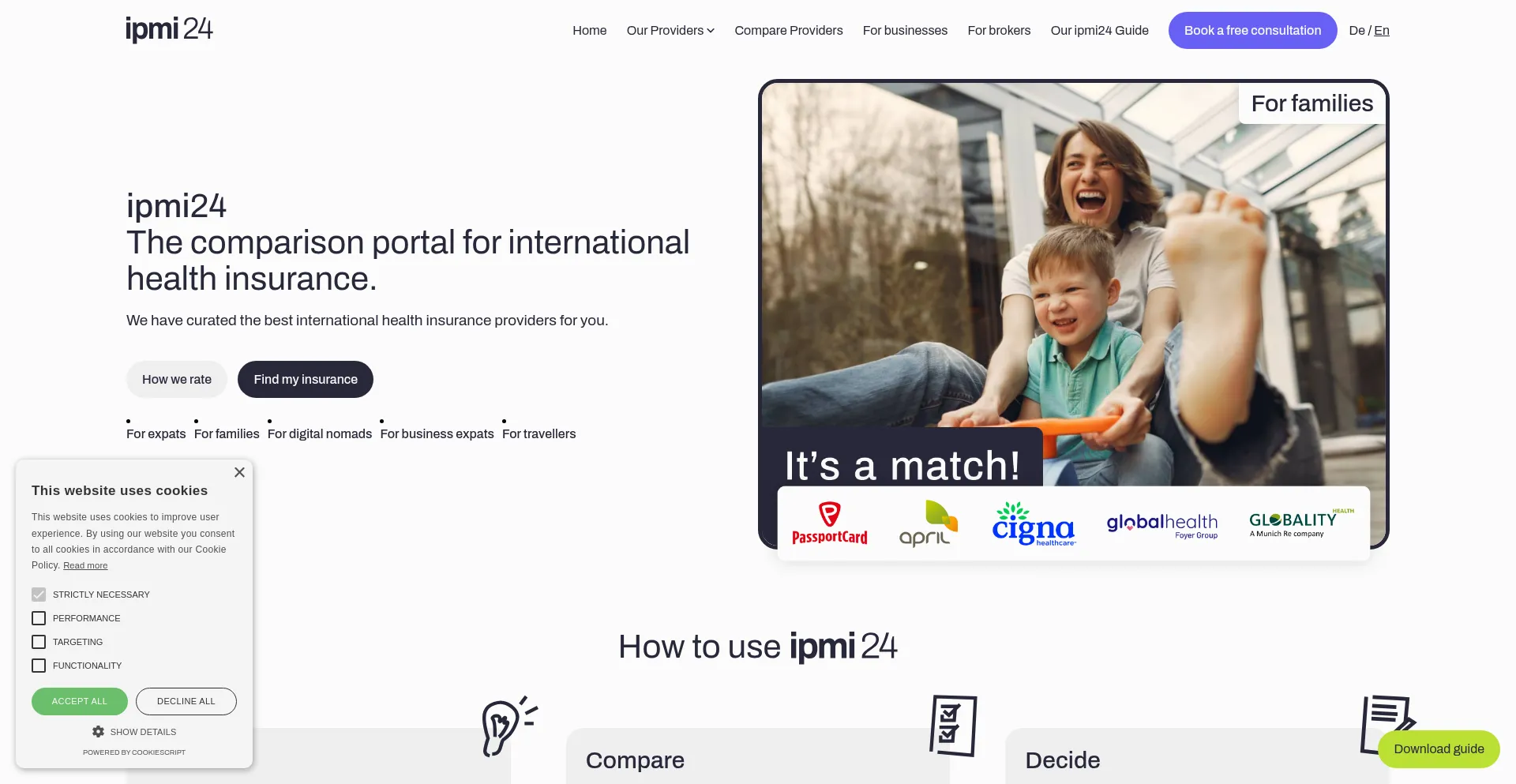 Website screenshot of Ipmi24.com