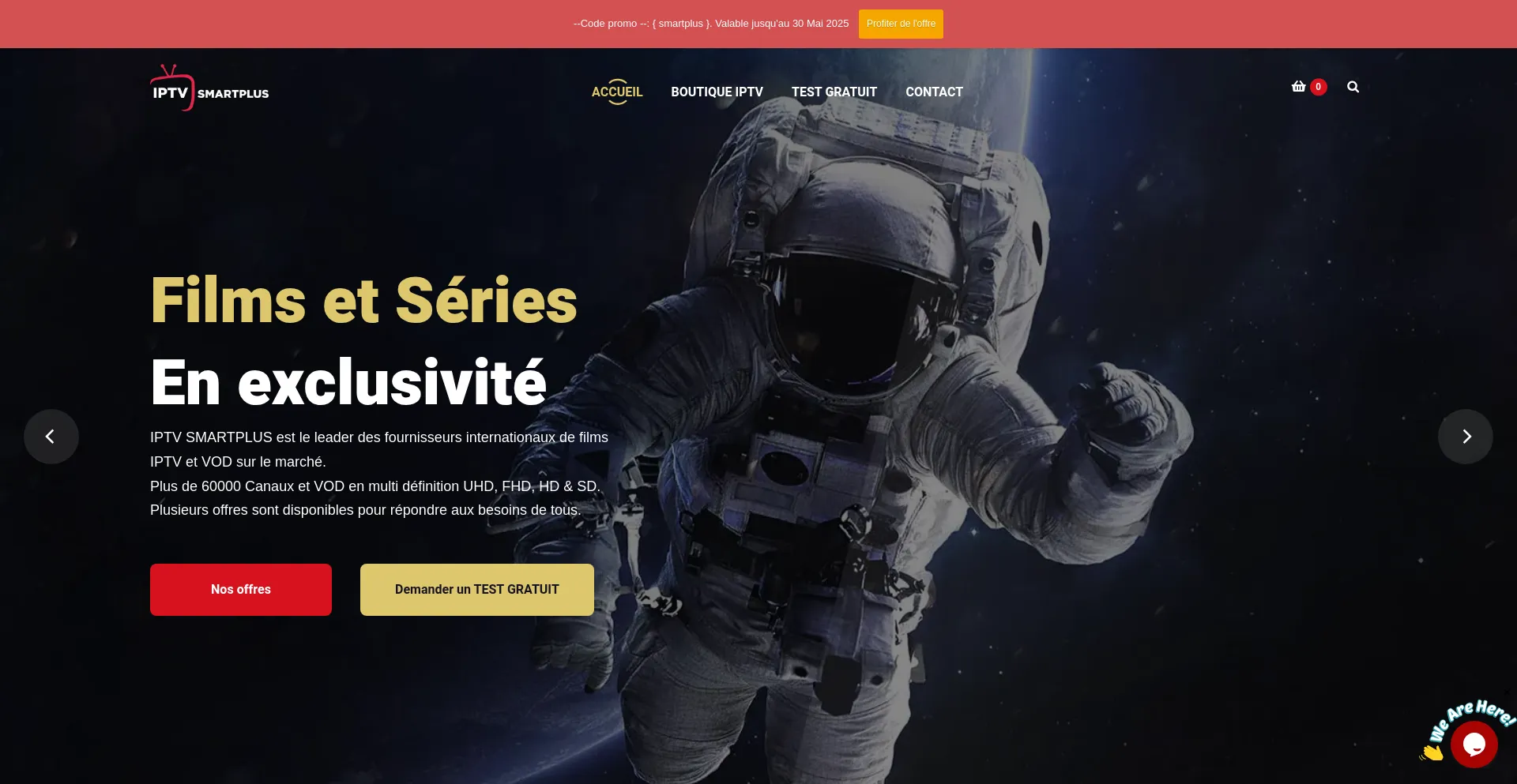 Website screenshot of Iptv-smartplus.com