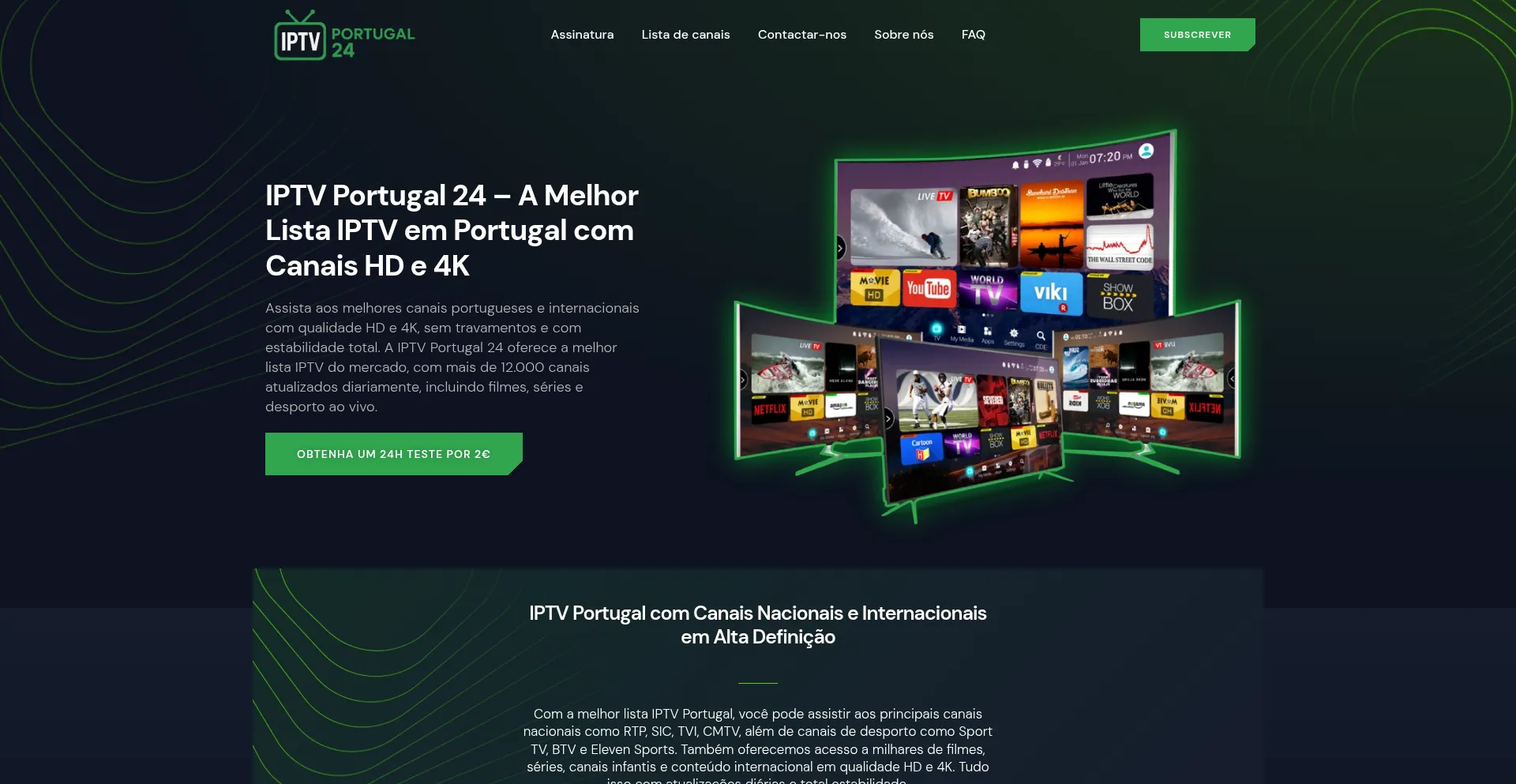 Iptvportugal24.com Screenshot