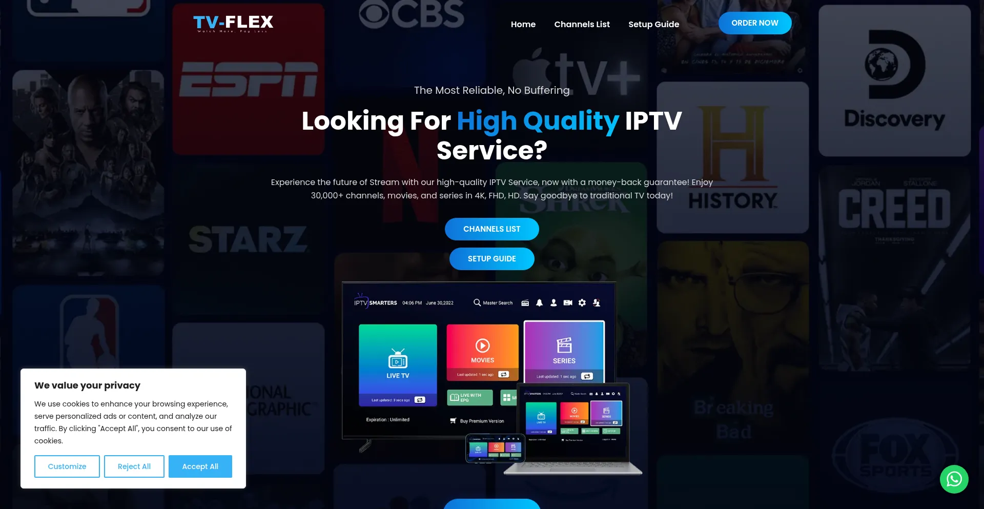 Iptvy4k.com Screenshot