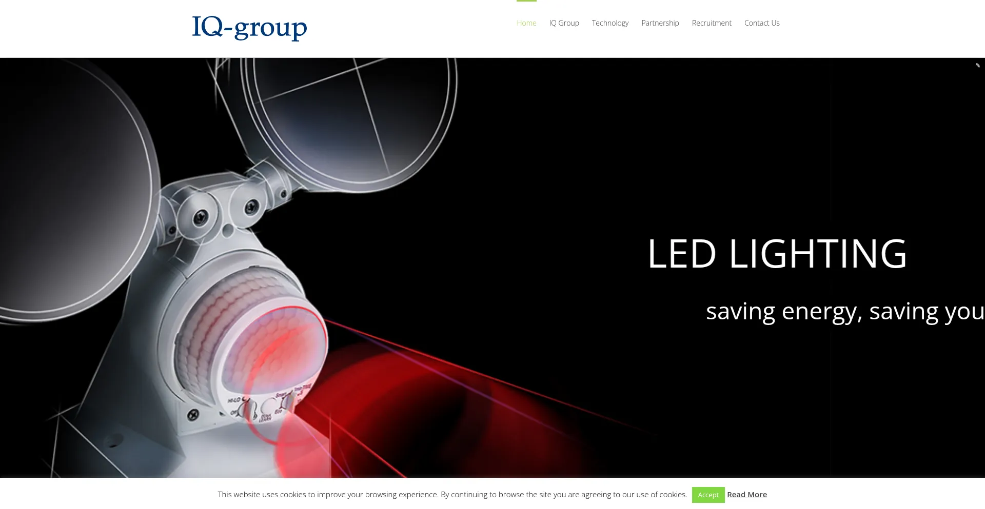 Website screenshot of Iq-group.com