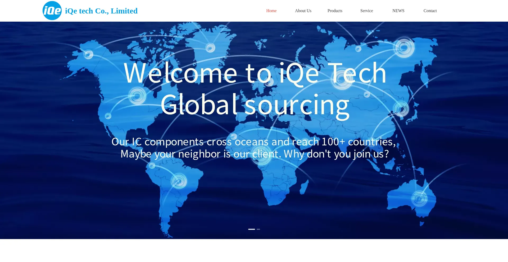 Website screenshot of Iqet-electronics.com
