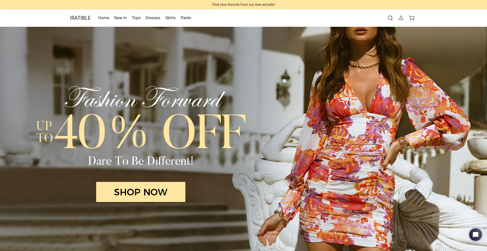 Website screenshot of Iratible.com