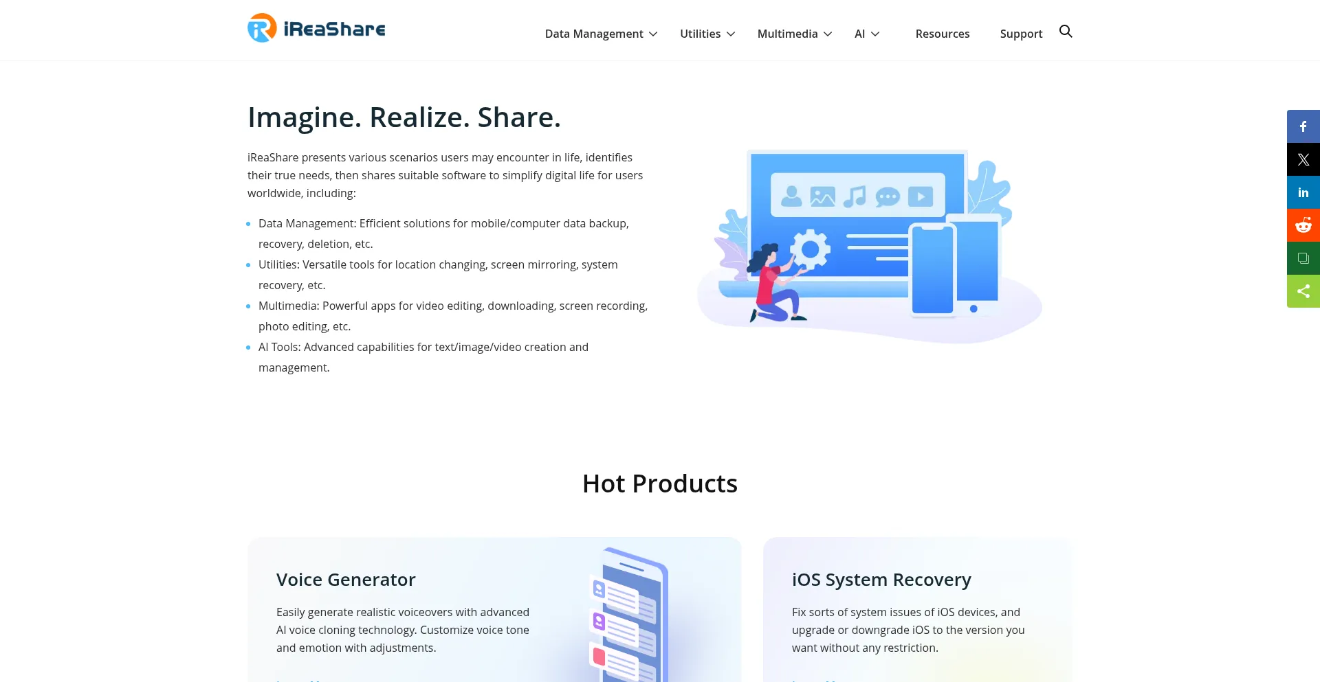 Ireashare.com Screenshot