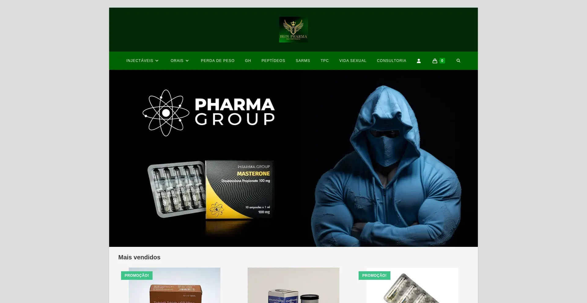 Website screenshot of Iron-pharma.com