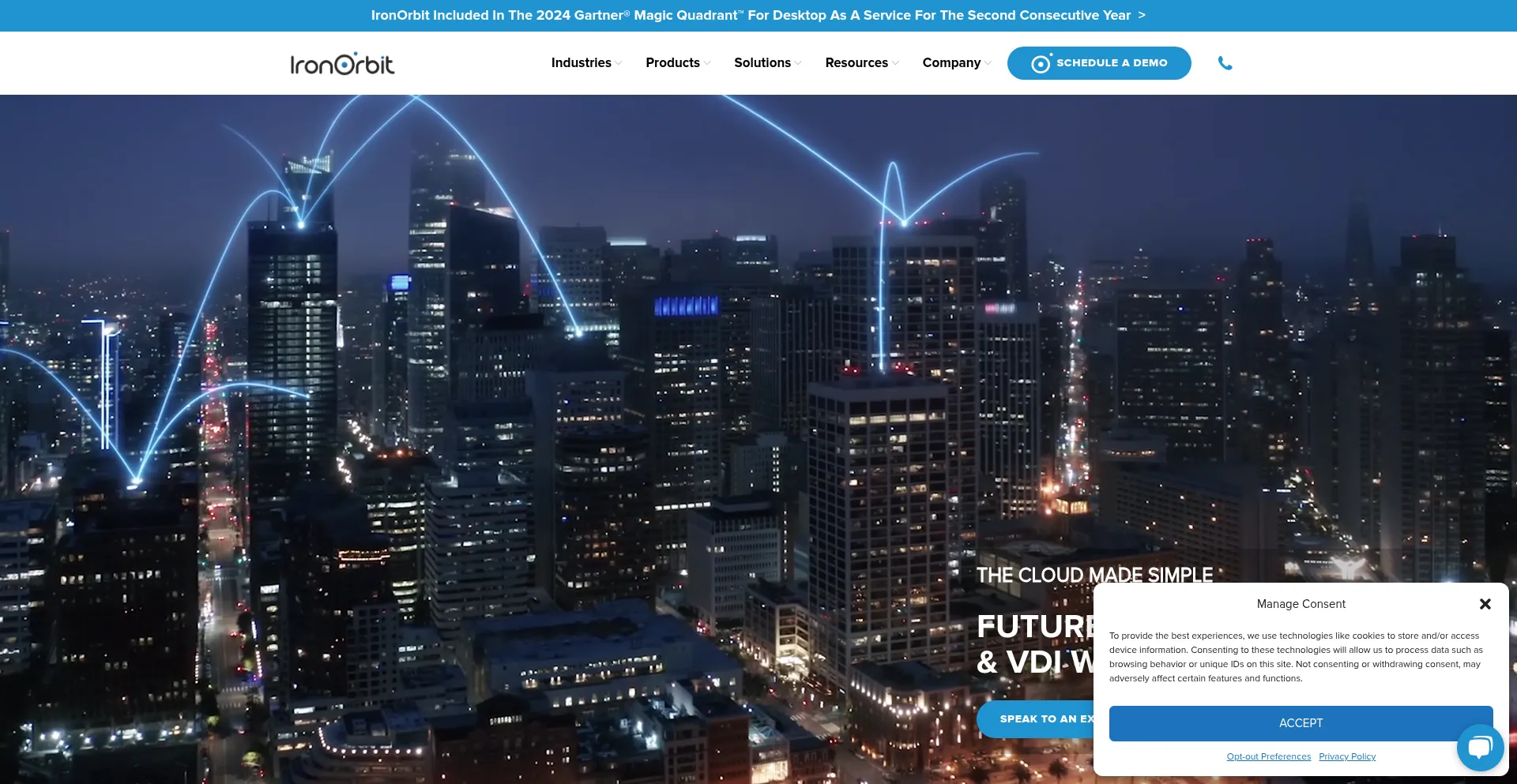 Website screenshot of Ironorbit.com