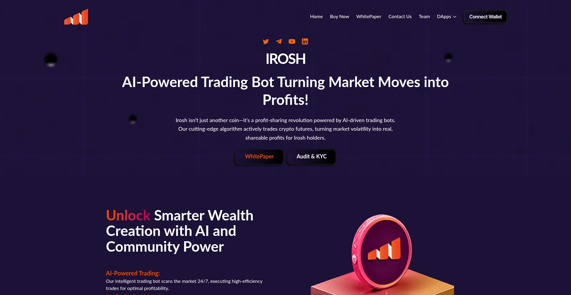 Website screenshot of Irosh.io