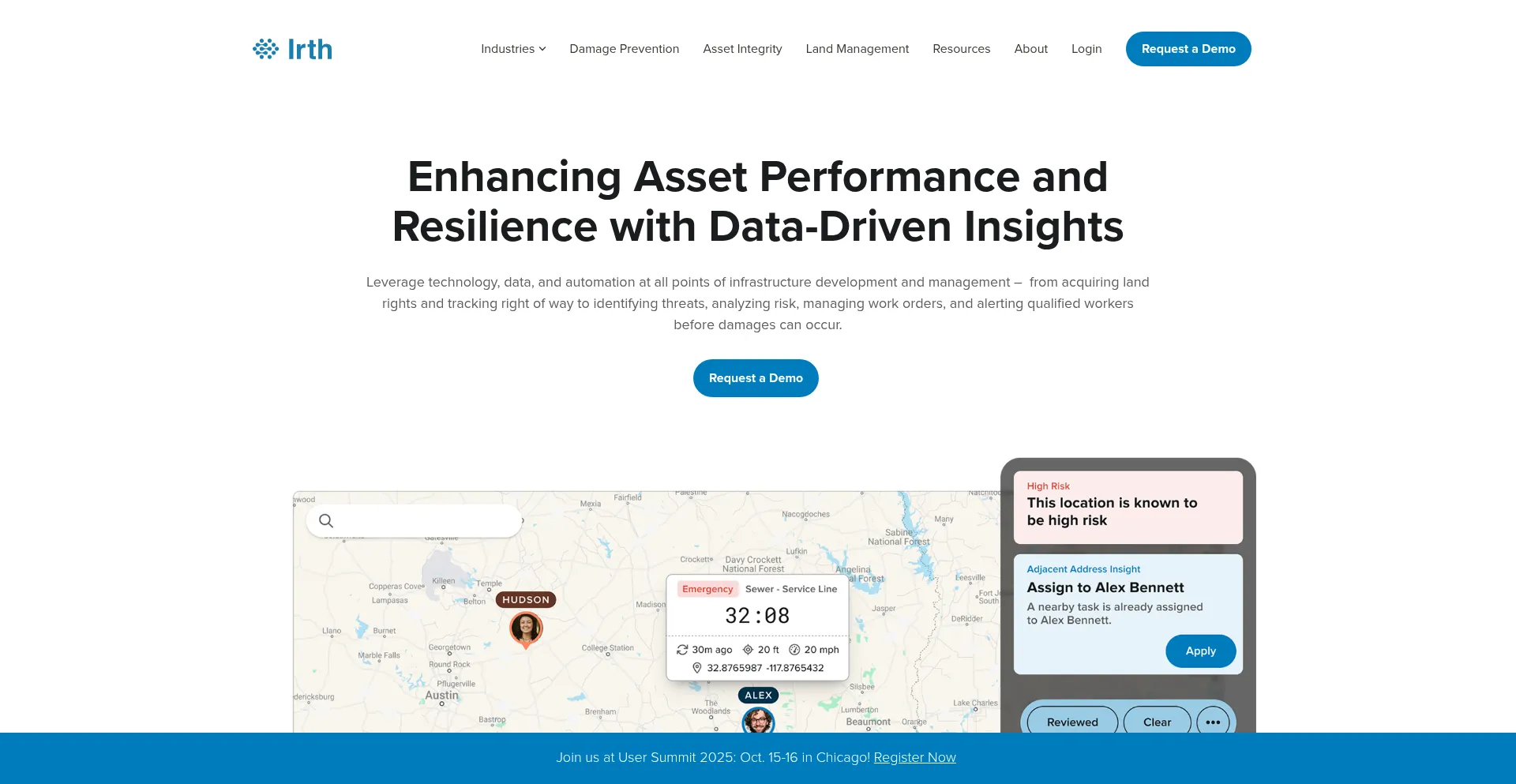 Website screenshot of Irthsolutions.com