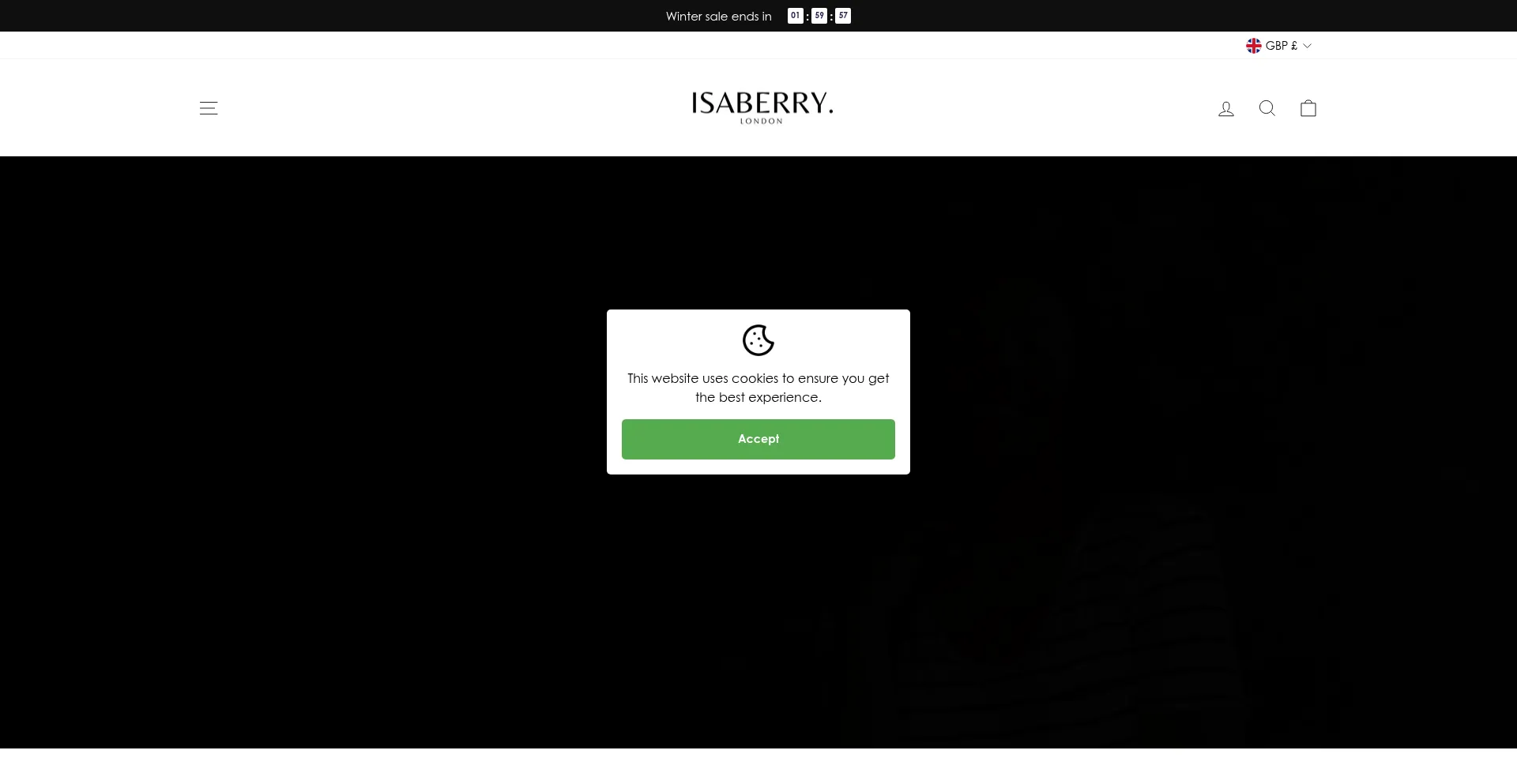 Website screenshot of Isaberry.co.uk