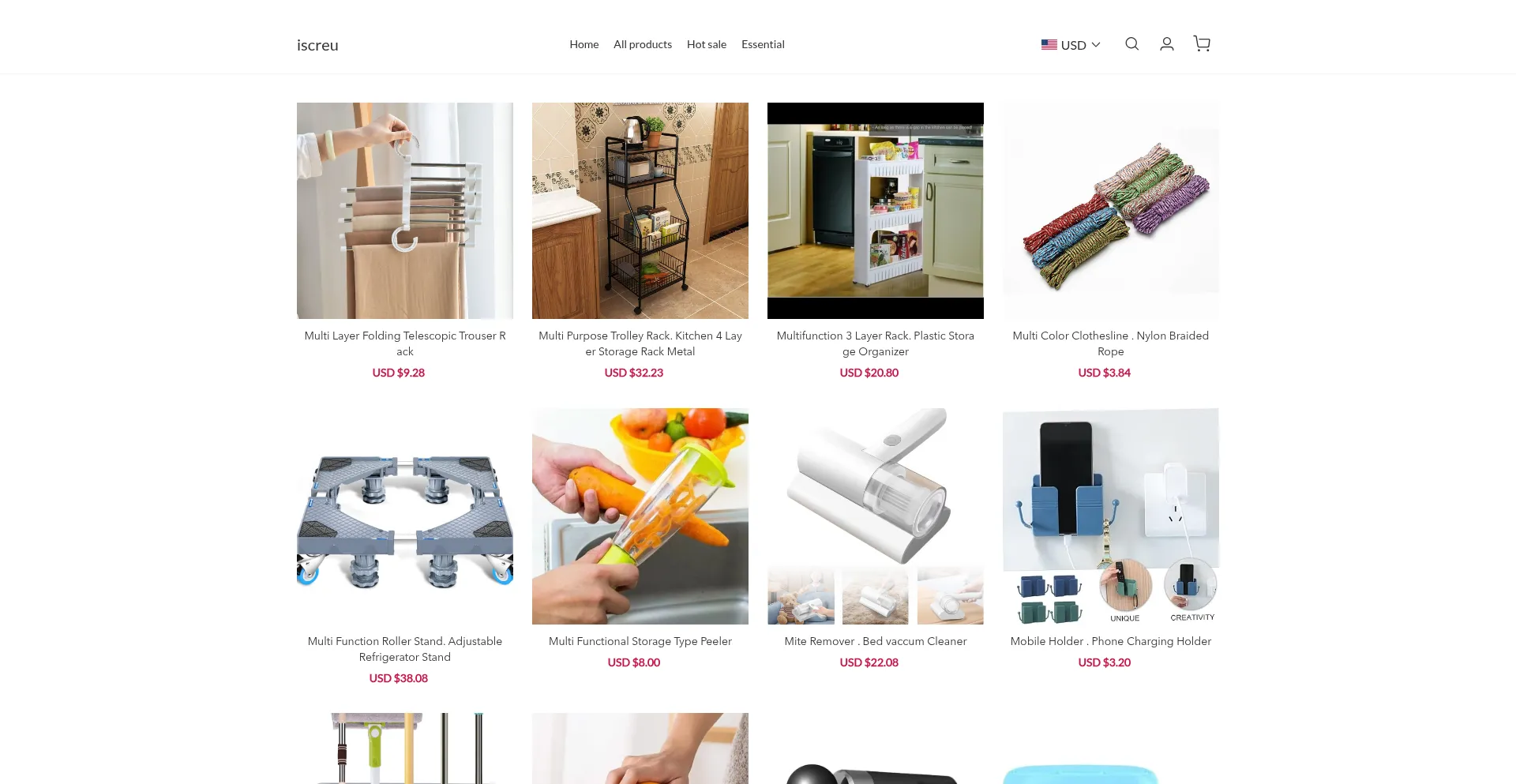 Website screenshot of Iscreu.com