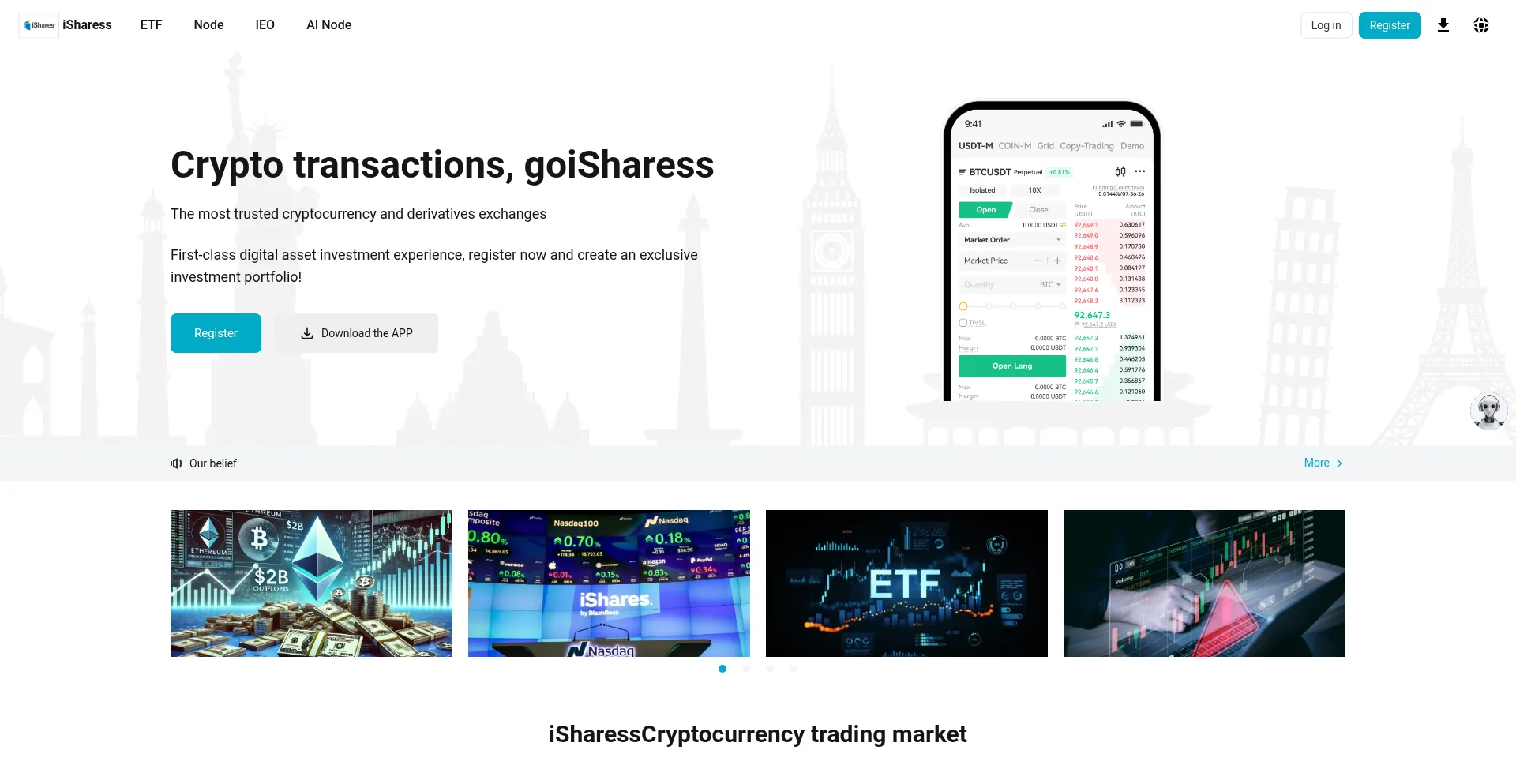 Website screenshot of Isharesss.xin