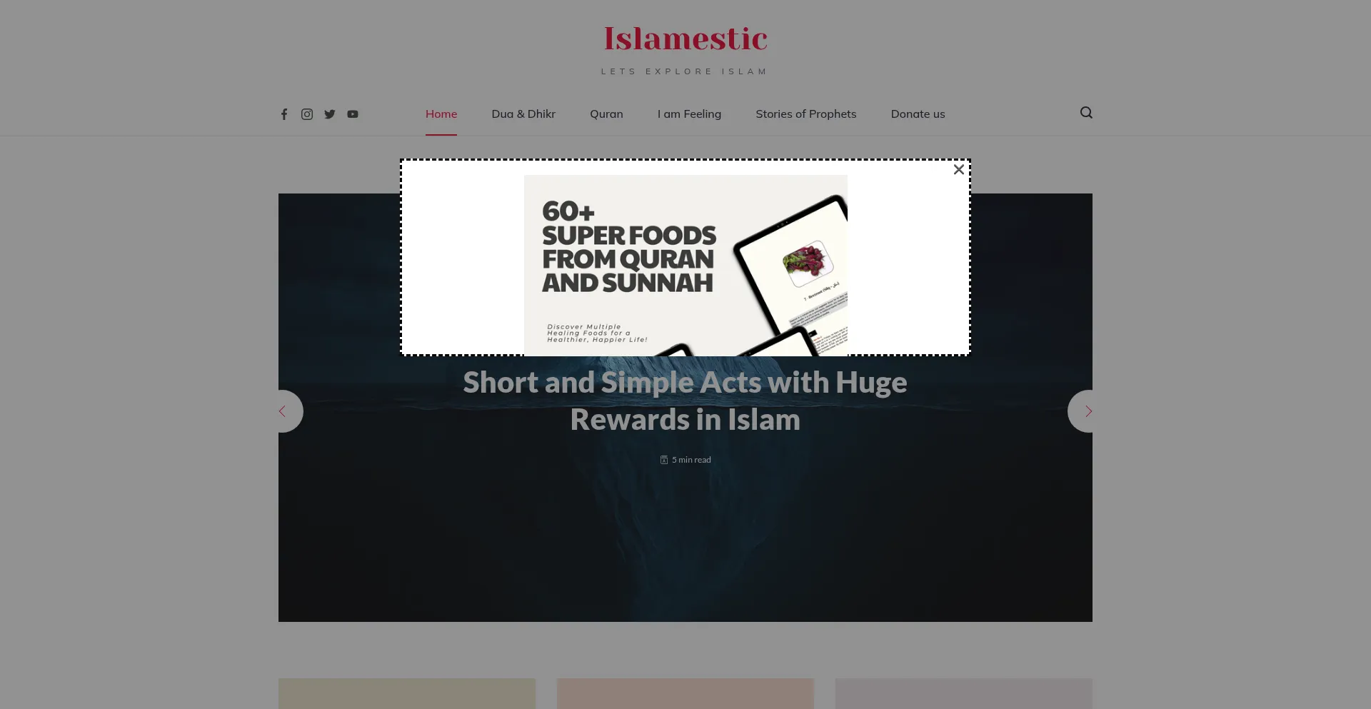 Website screenshot of Islamestic.com