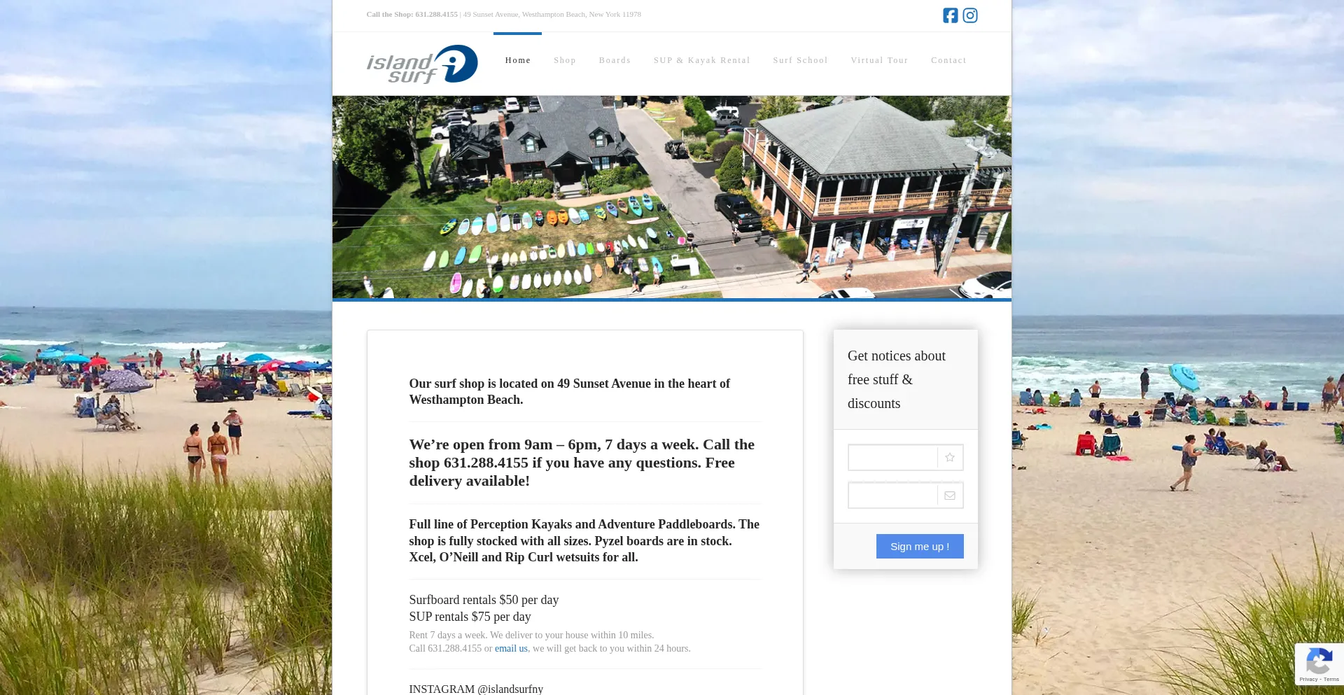 Website screenshot of Islandsurf.net