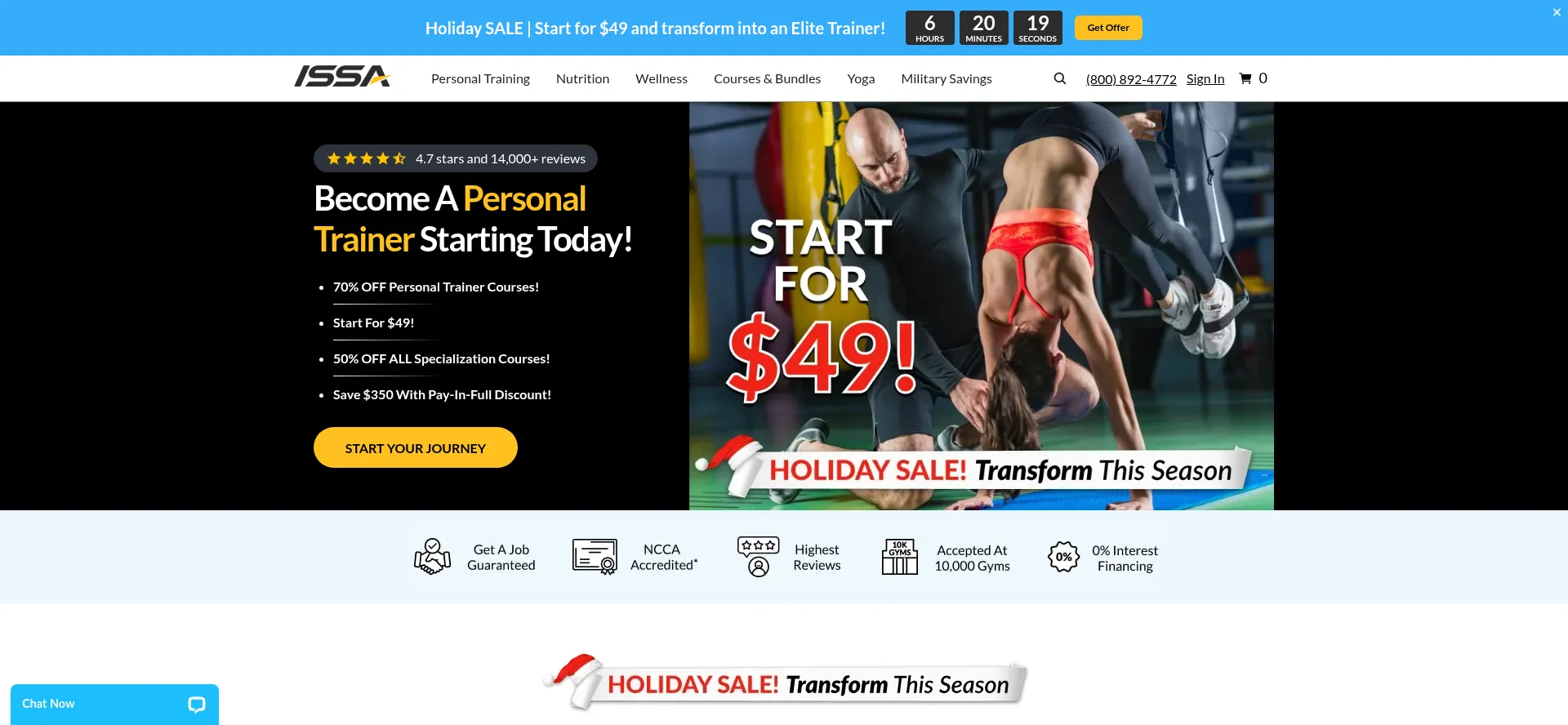 Website screenshot of Issaonline.com