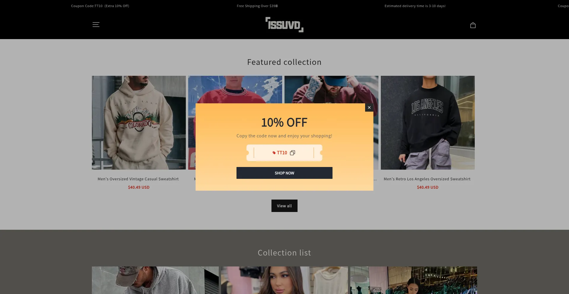 Website screenshot of Issuvd.com