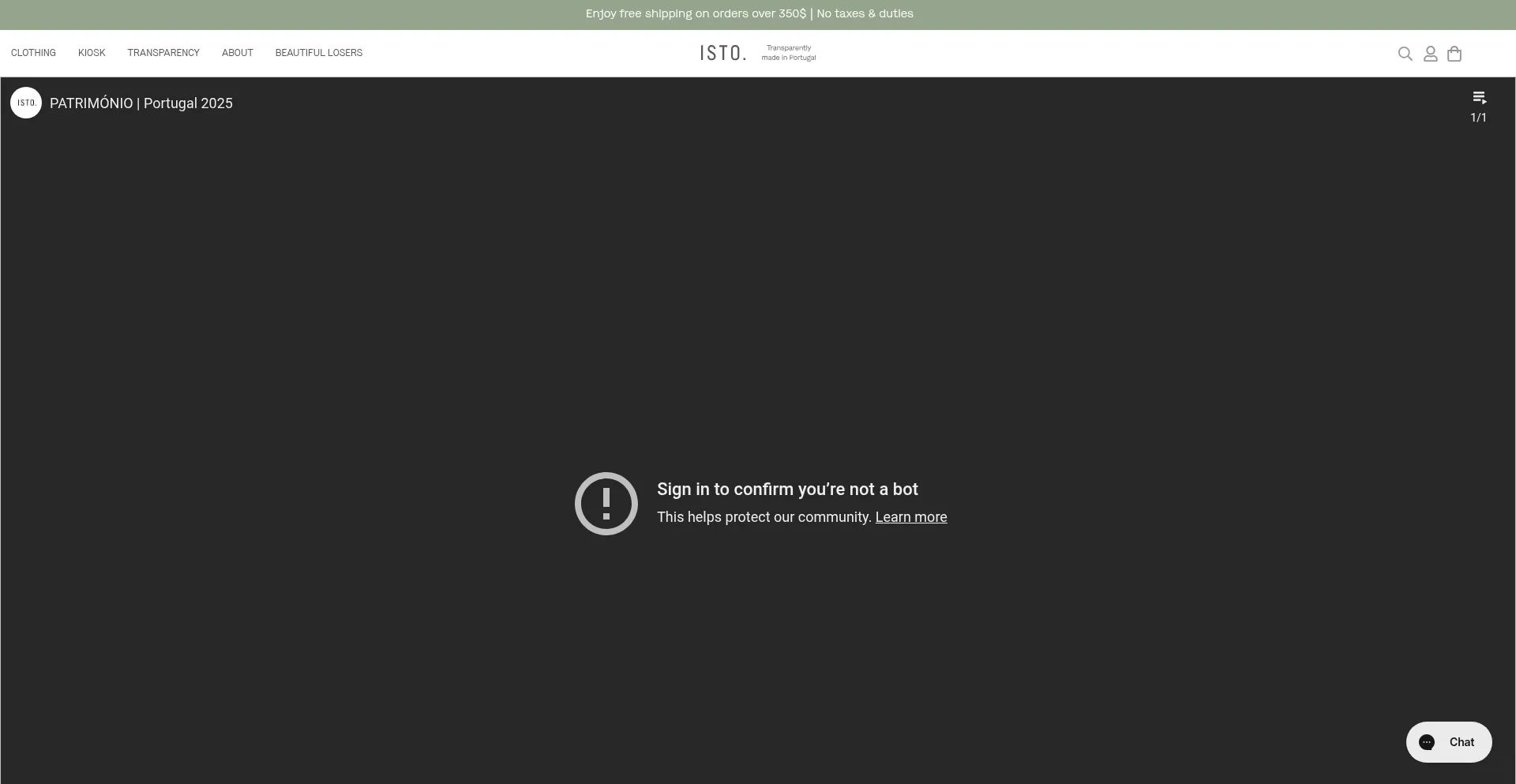 Website screenshot of Isto.pt