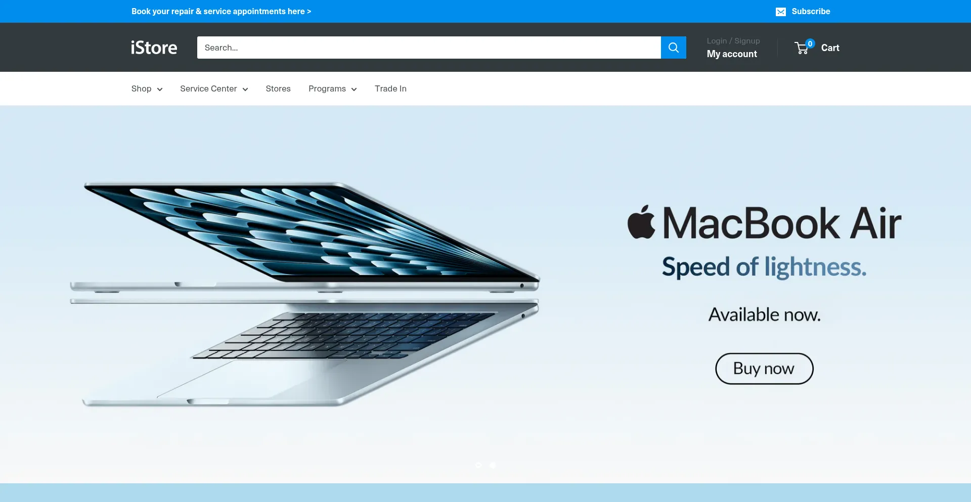 Website screenshot of Istore.ph