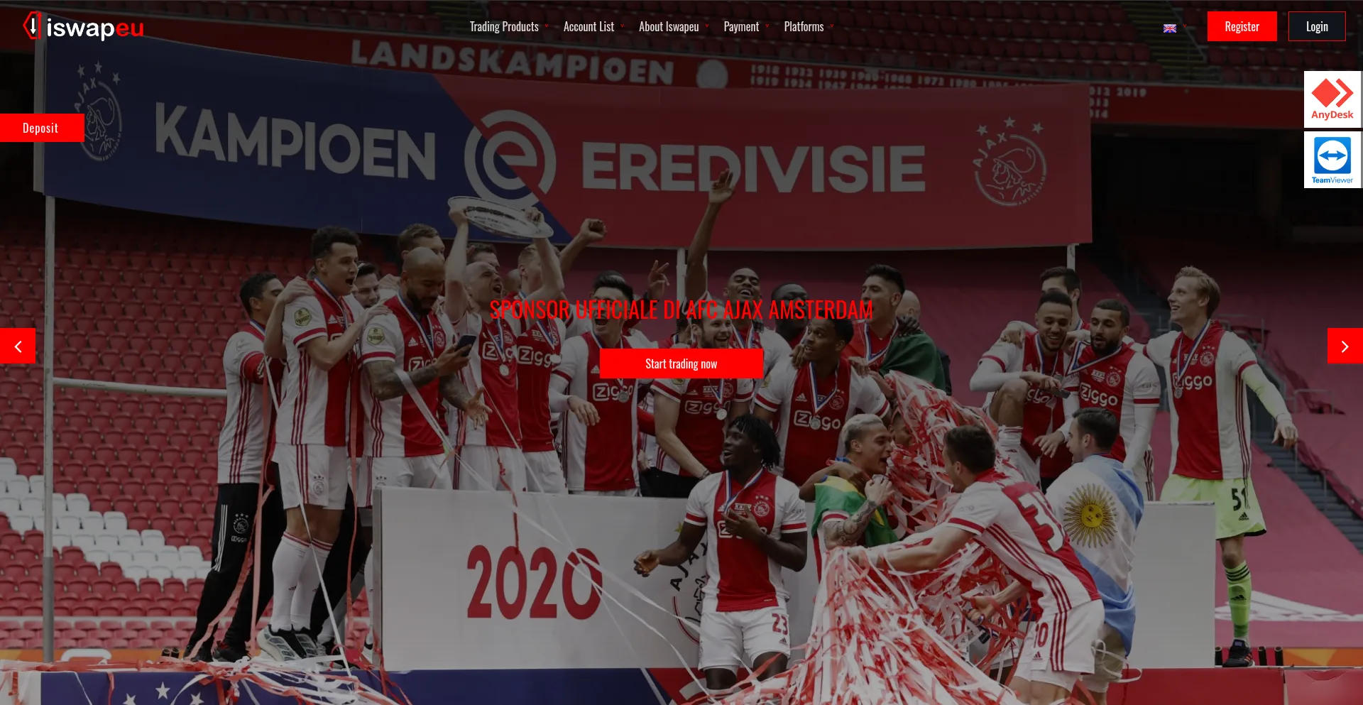 Website screenshot of Iswapeu.com