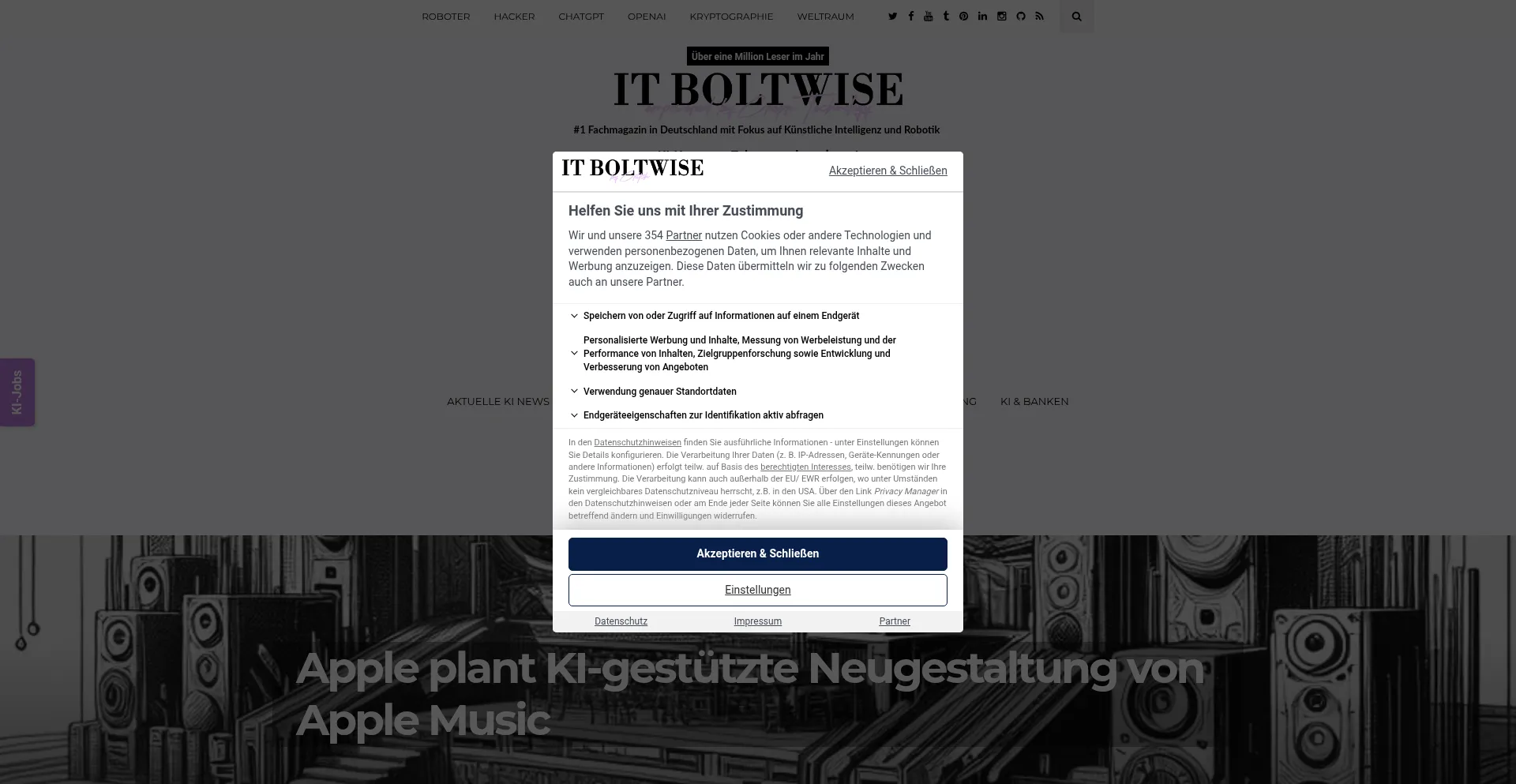 Website screenshot of It-boltwise.de
