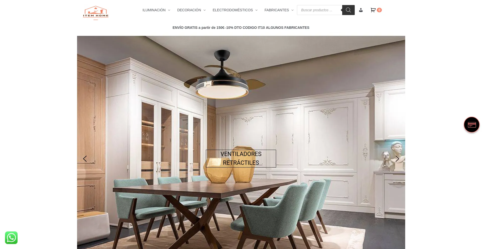 Website screenshot of Itemhome.es