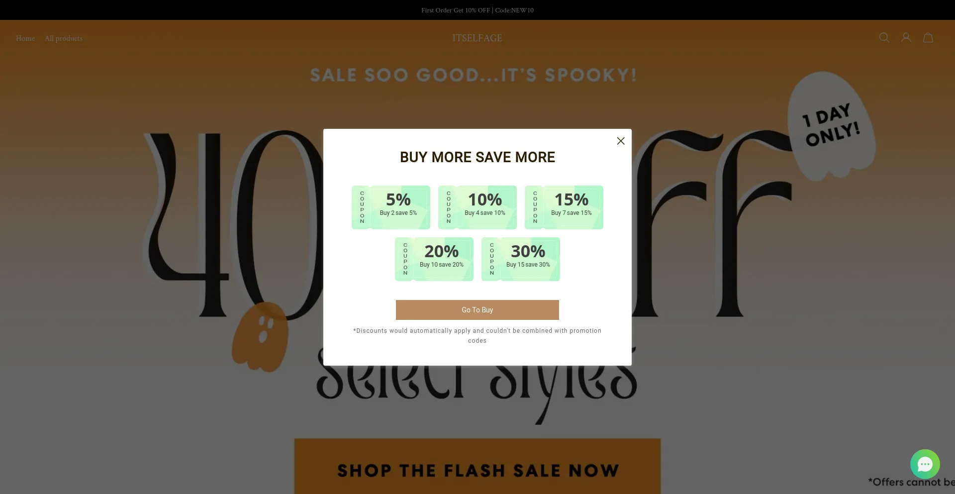 Website screenshot of Itselfage.com