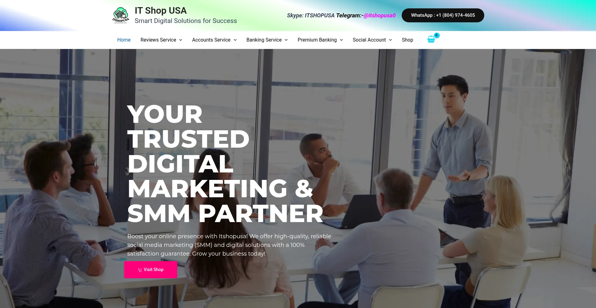 Website screenshot of Itshopusa.com