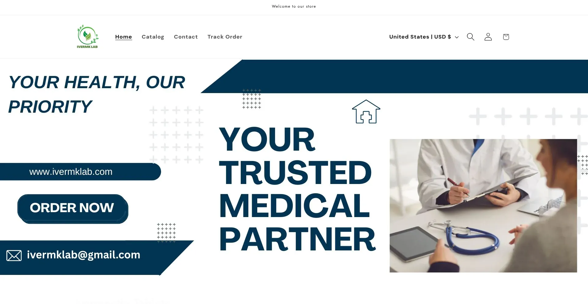 Website screenshot of Ivermklab.com