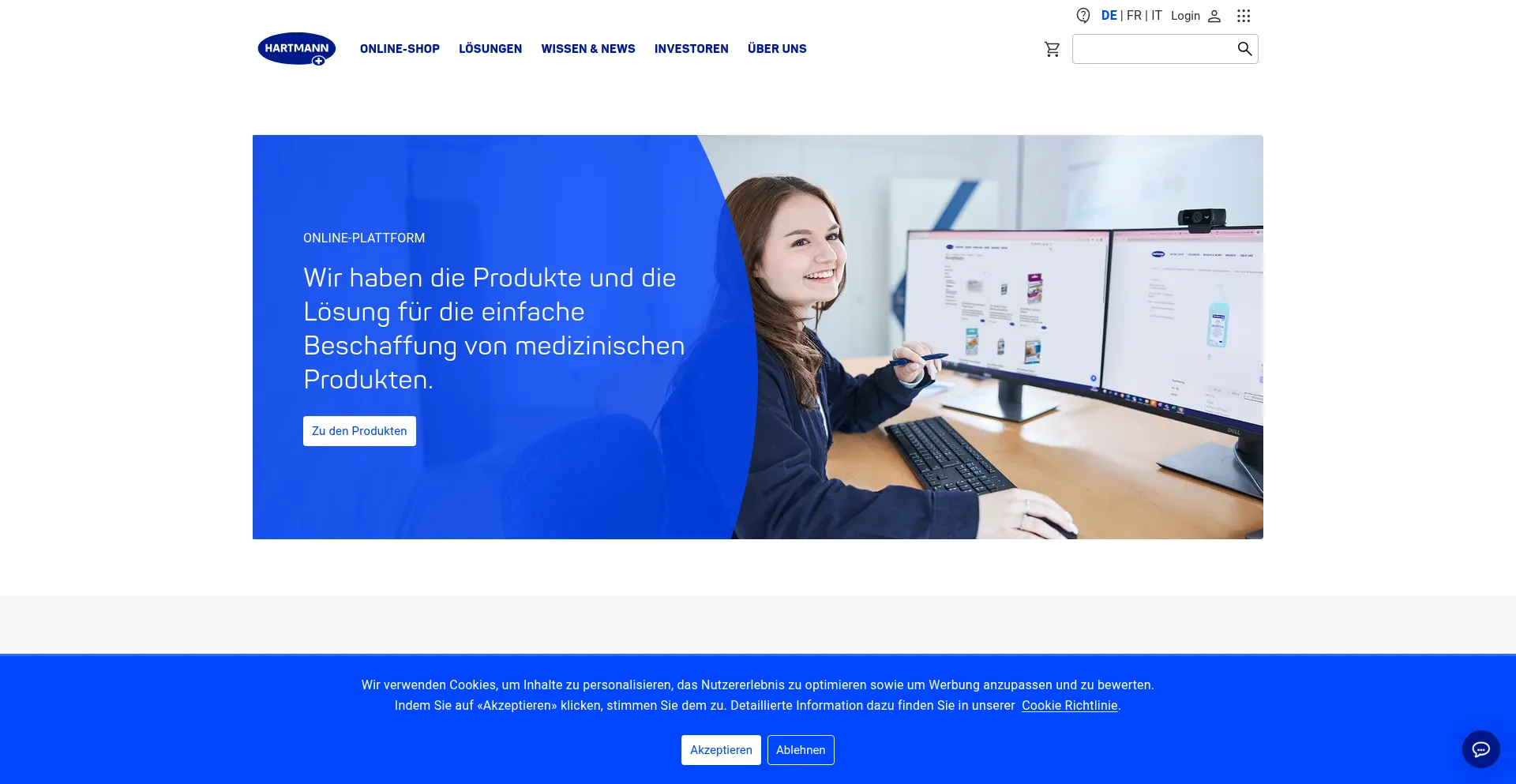 Website screenshot of Ivf.hartmann.info