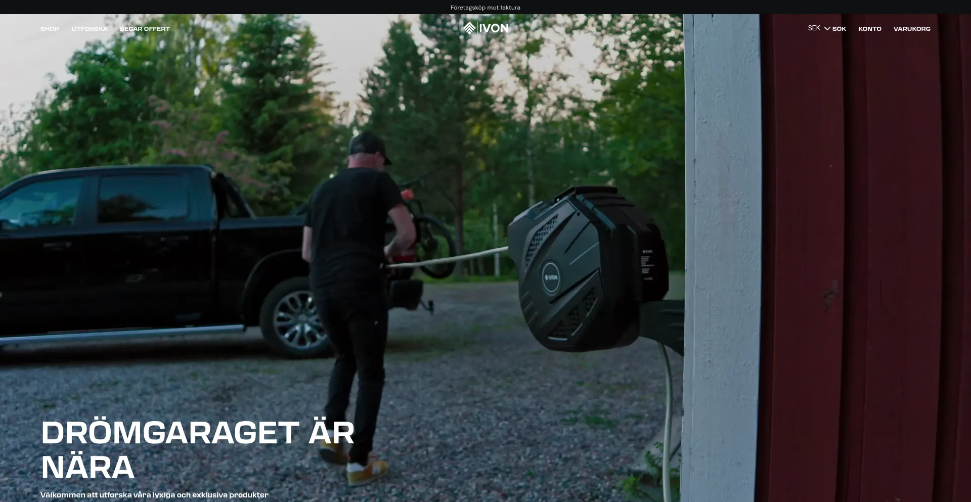 Website screenshot of Ivon.se