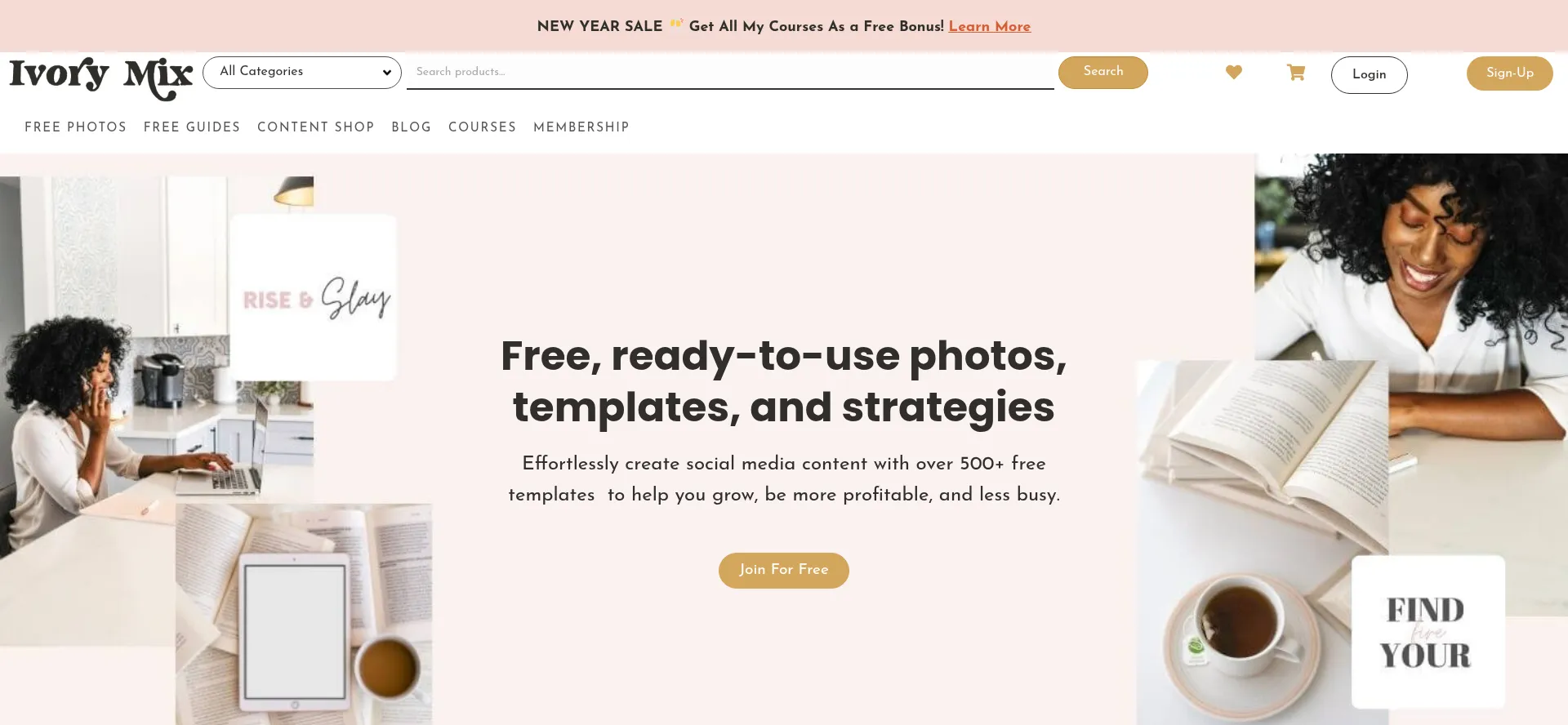 Website screenshot of Ivorymix.com