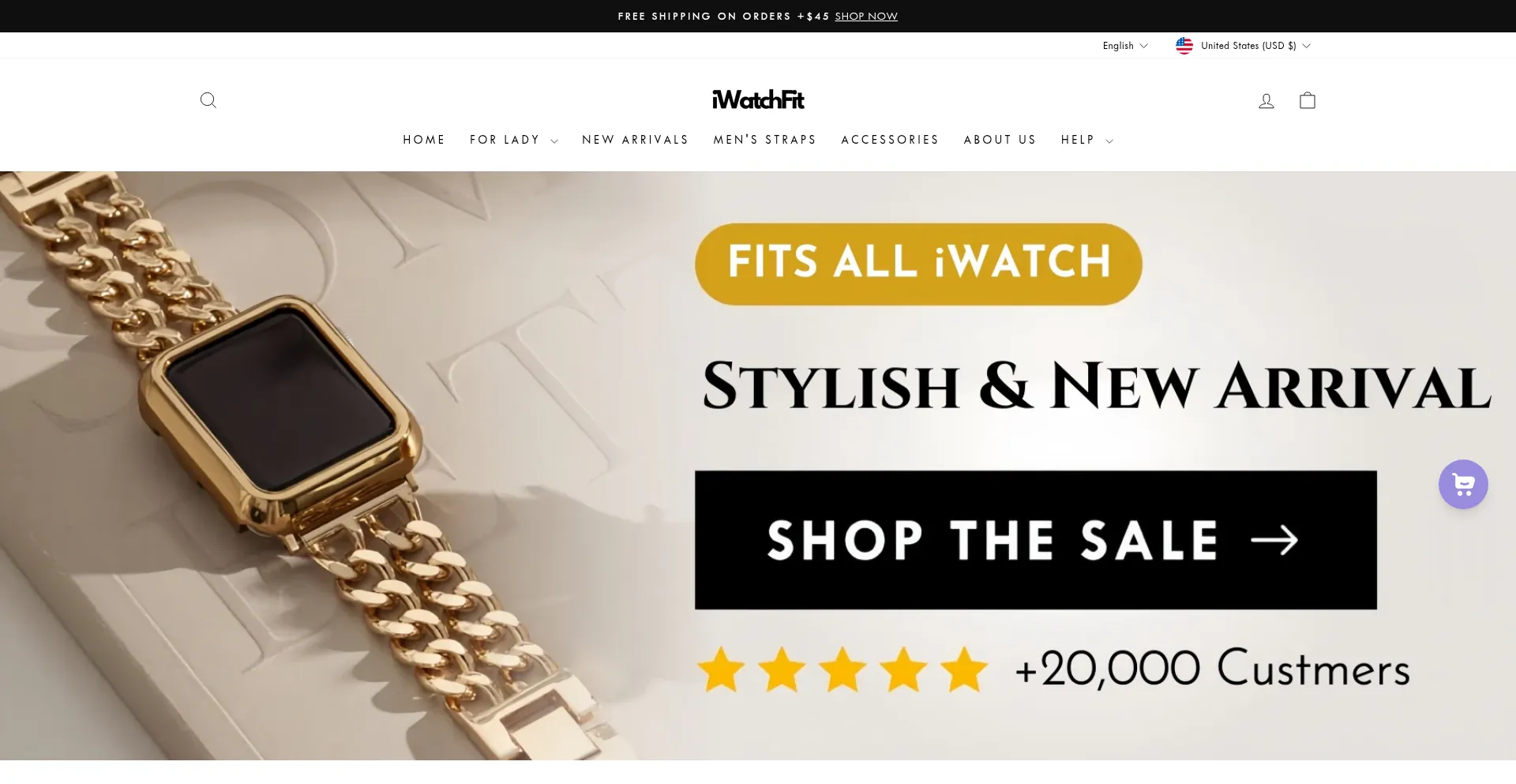 Website screenshot of Iwatchfit.com