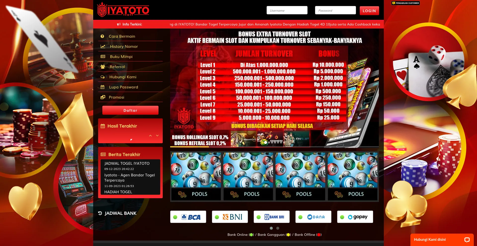 Website screenshot of Iyatoto.online