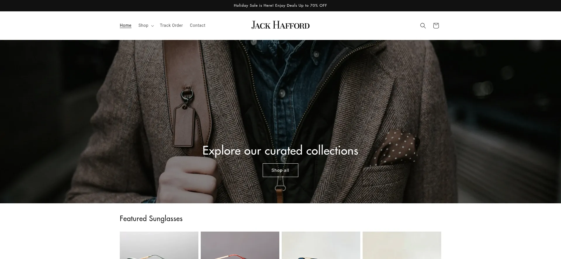 Website screenshot of Jackhafford.com