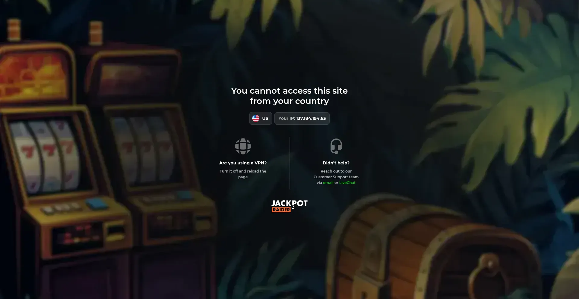 Jackpotraider.com Screenshot