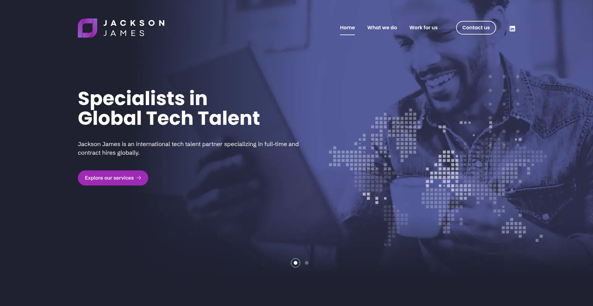 Website screenshot of Jacksonjames.com