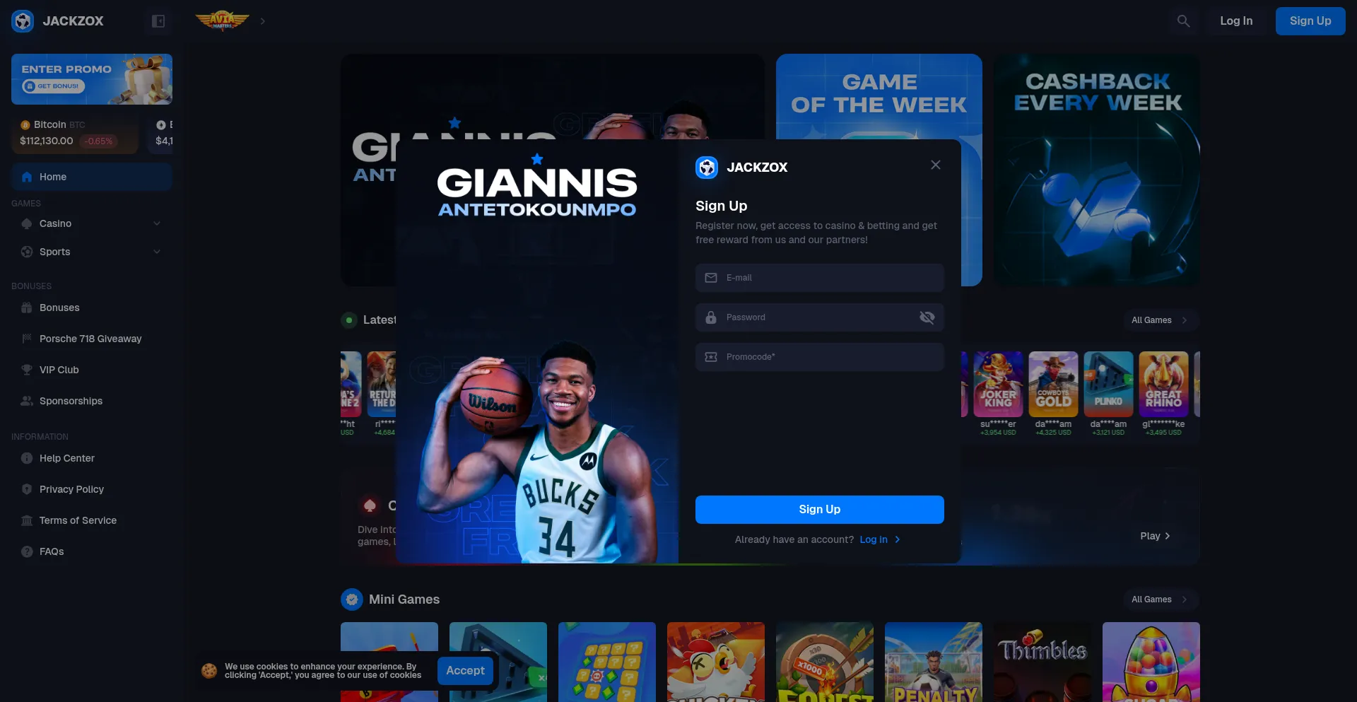 Jackzox.com Screenshot