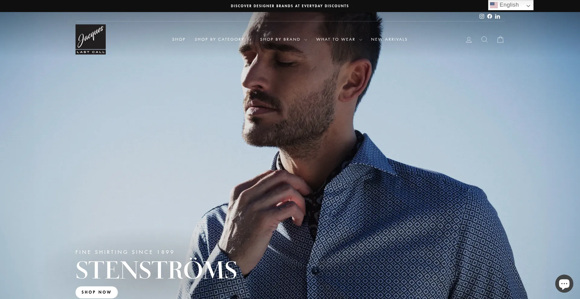 Website screenshot of Jacqueslastcall.com